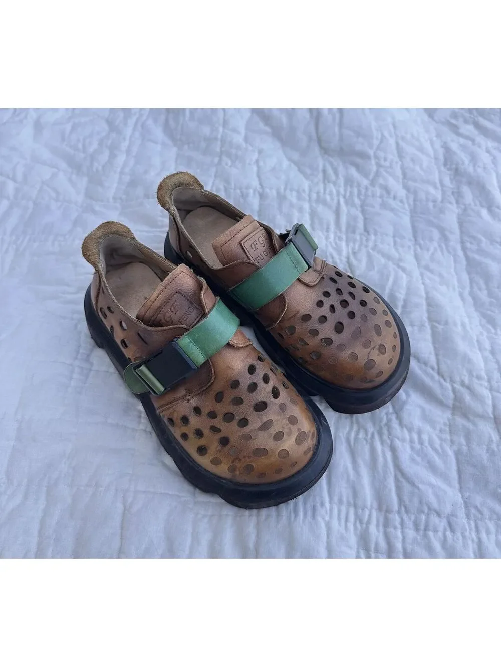 Vintage One of a Kind Leather Handmade Shoes | Chinese Streetwear | Unique Shoes